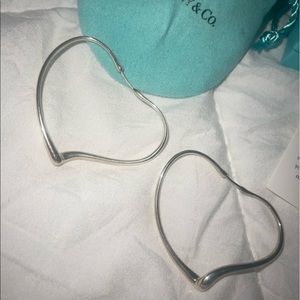 COPY - Sterling Silver Tiffany & Co Open Heart Hoop Earrings